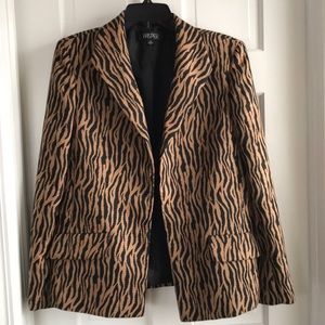 Kasper Size 12 Tiger-Stripe Blazer
